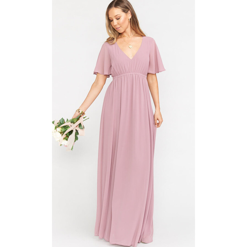 Show Me Your Mumu Dress Women's S Emily Empire Maxi Dress Bridesmaid New